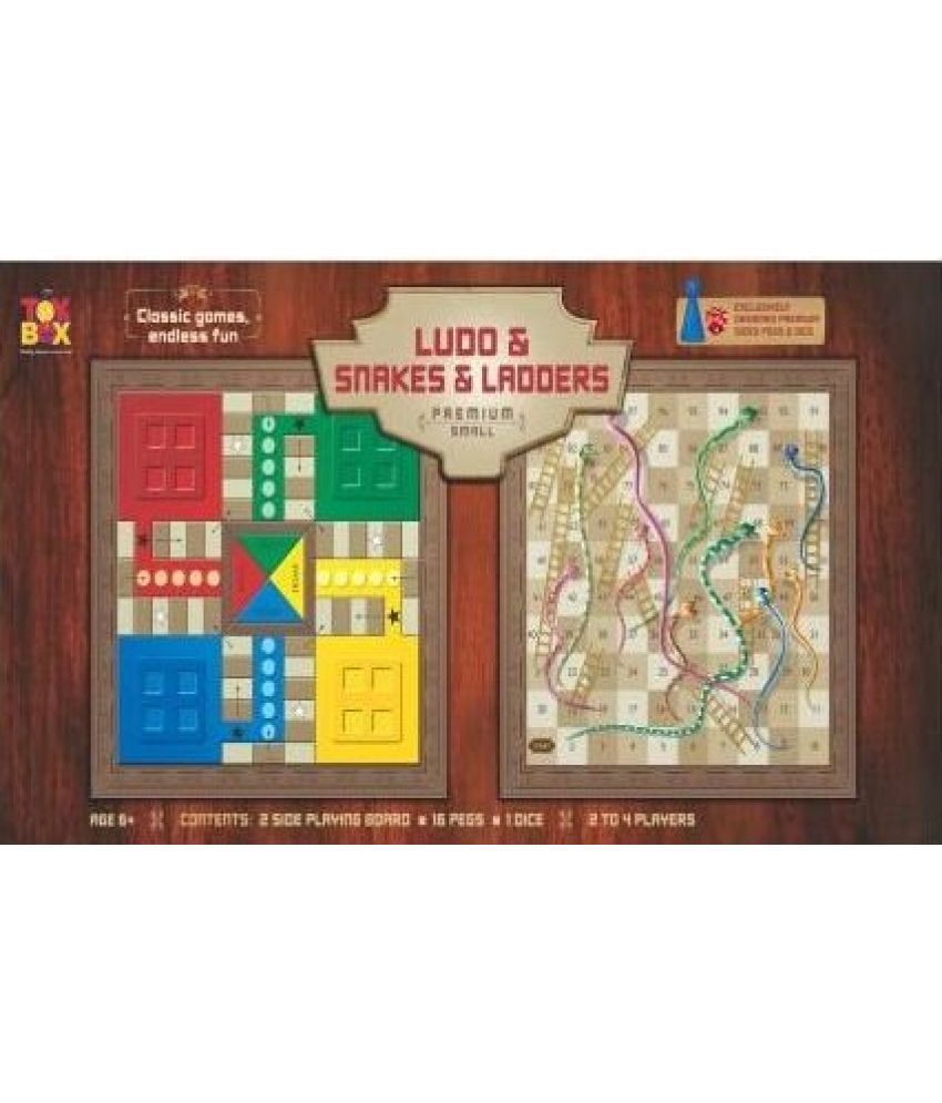     			toyztrend Strategy Game Ludo Snakes and ladders Premium Small for Kids to Learn ups and Downs with Fun