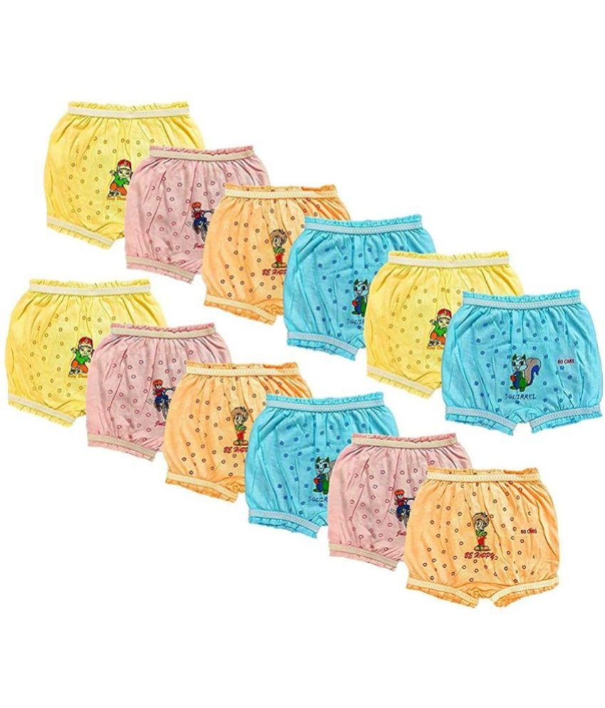     			little PANDA Baby Cotton Economical Bloomer Panties,Light Multicolored (Pack of 12 )