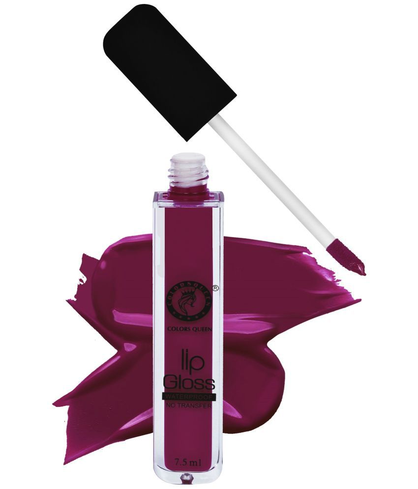    			Colors Queen Non Transfer Lip-Gloss Liquid Lipstick Wine 12 g