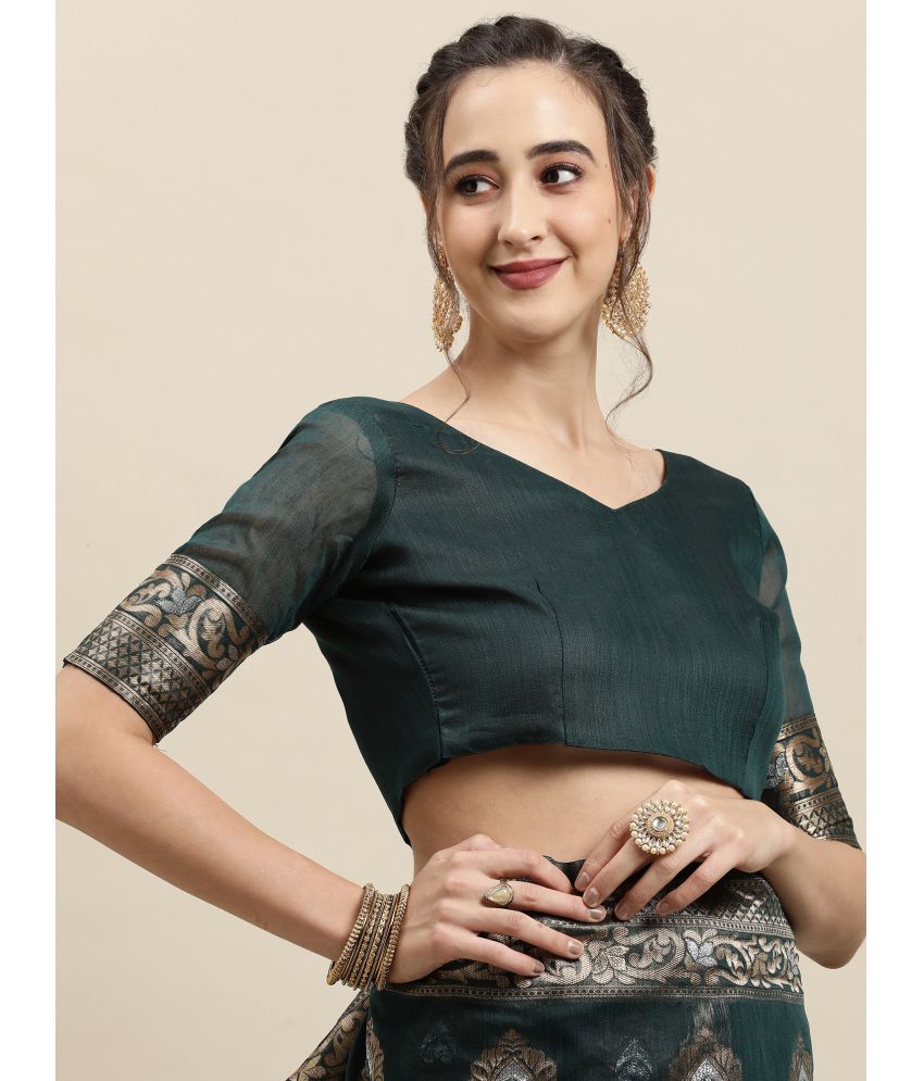 Saree Mall Blue Linen Saree Single Buy Saree Mall Blue Linen Saree