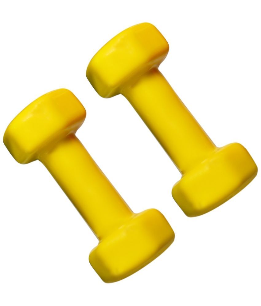     			SportSoul Vinyl Dumbbell (2 Kg Pair) Colour: Yellow