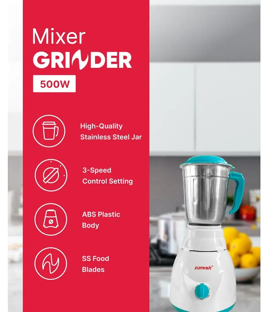 Mixer Grinder - Buy Mixer Grinder 500w Online India at Best Price - ZunVolt