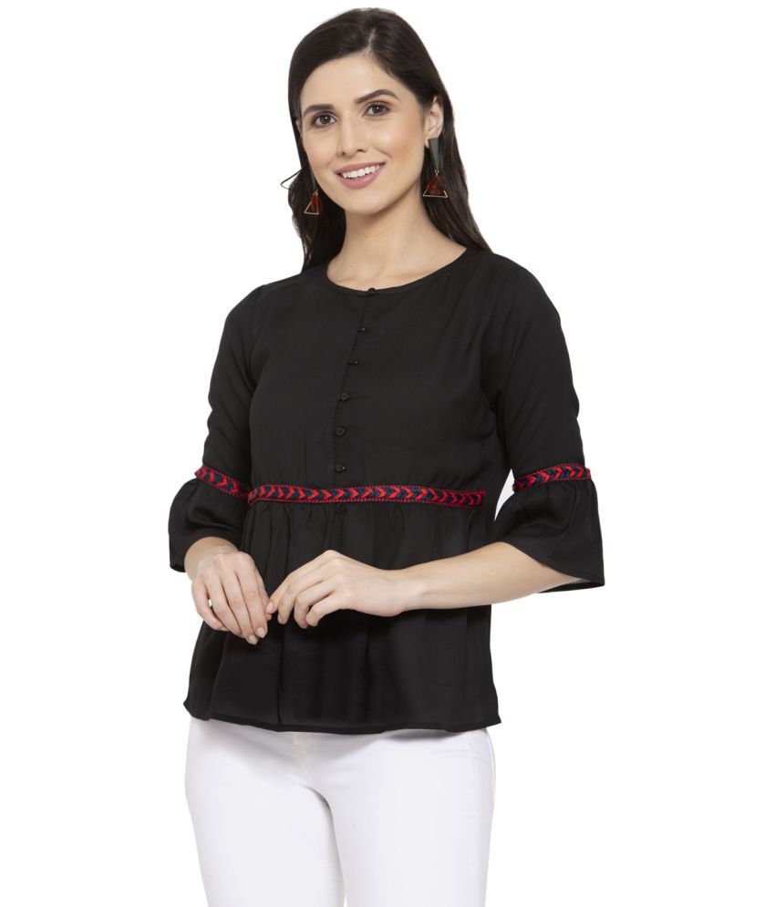     			Style Quotient - Black Polyester Women's Regular Top ( Pack of 1 )