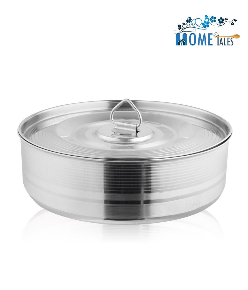     			HOMETALES Stainless Steel Round Masala Container Set with 7 U Bowls & 1 U Spoon, (8U)