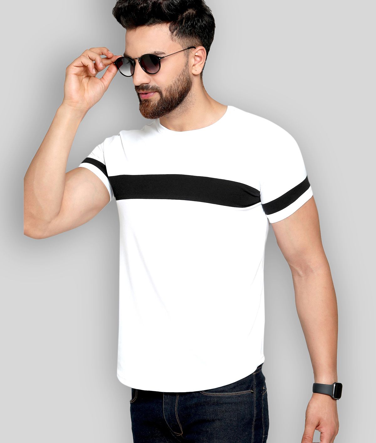     			AUSK - Multicolor Cotton Regular Fit Men's T-Shirt ( Pack of 1 )