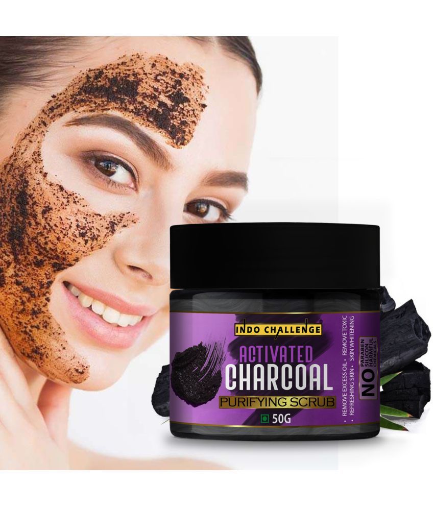 INDO CHALLENGE Charcoal Face & Body Scrub Activated Charcoal Facial