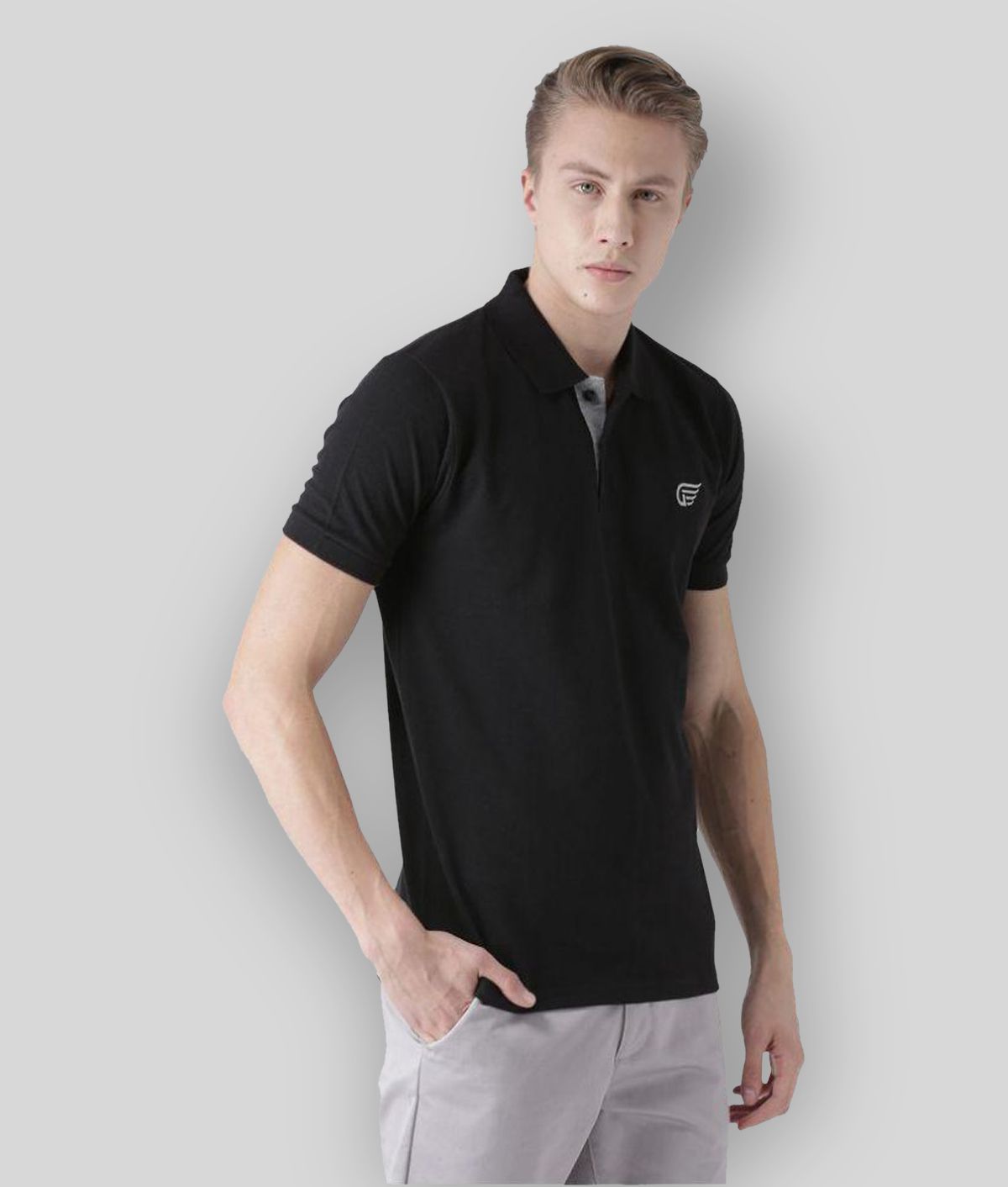 Griffel - Navy Cotton Regular Fit Men's T-Shirt ( Pack of 1 ) - Buy ...