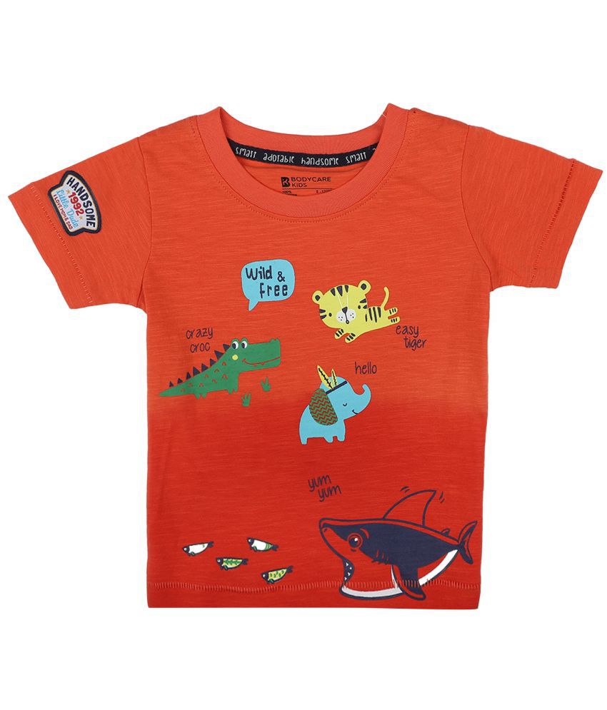     			BOYS TSHIRT ROUND NECK HALF SLEEVES TOMATO RED PACK OF 1