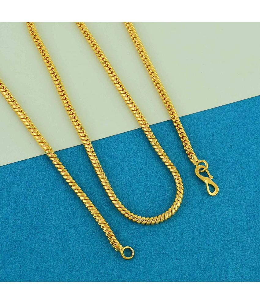     			Happy Stoning 22KT Gold Plated Chain for Men for Daily Use (Color Warranty 1 month)