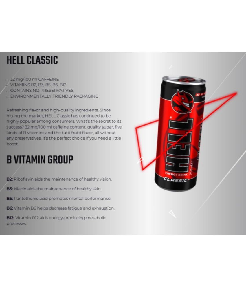 Buy Hell Energy Drink Classic 250ml X 24P Energy Drink 6 L Online at
