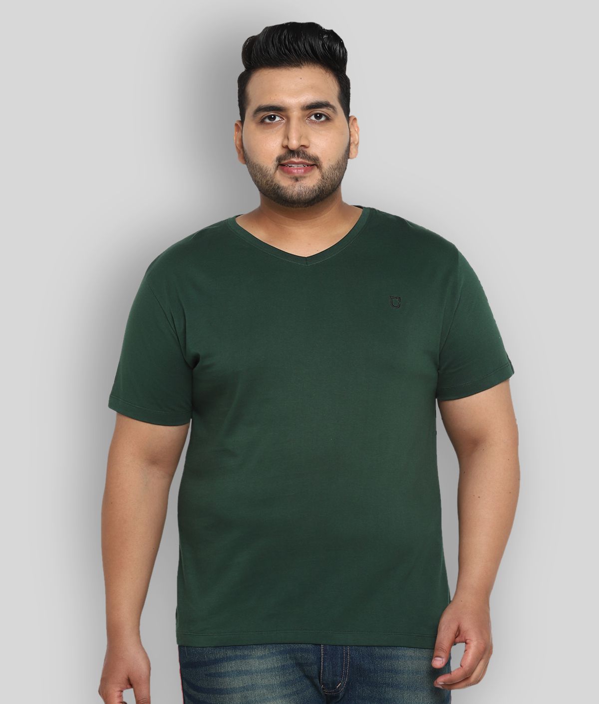     			Urbano Plus - Green Cotton Regular Fit Men's T-Shirt ( Pack of 1 )