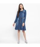 StyleStone Denim Blue Fit And Flare Dress - Single