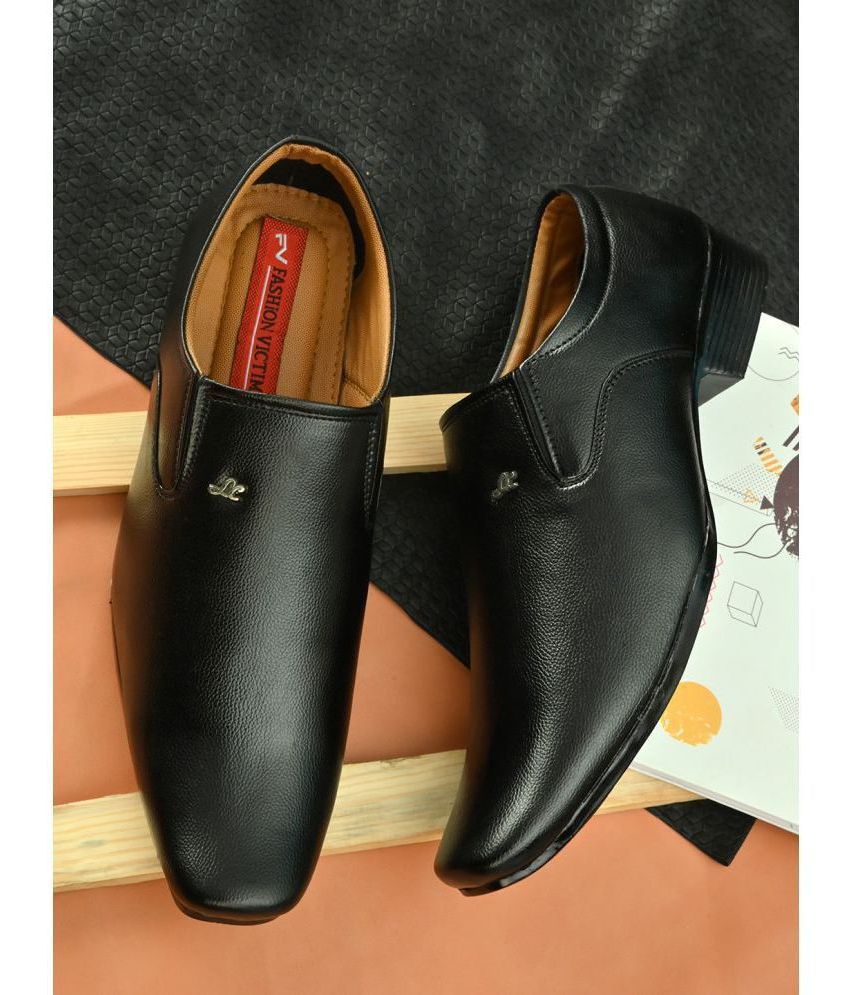     			Fashion Victim Office Non-Leather Black Formal Shoes