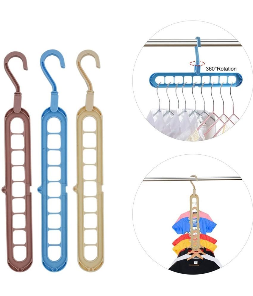     			RAFTTAR 360degree Rotatable Hook, Multipurpose Plastic Storage Rack Space Saving Plastic Pack of 4 Hangers  (Multicolor)