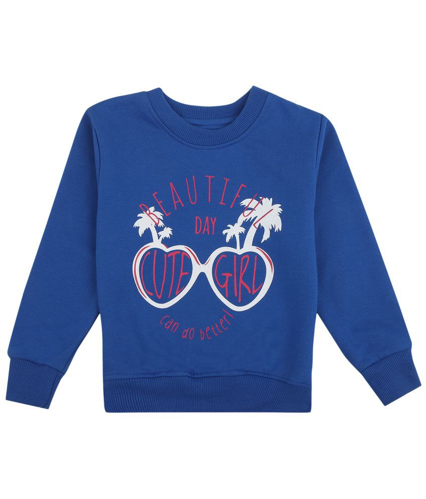     			GIRLS SWEAT SHIRT ROUND NECK FULL SLEEVES SOLID ROYAL BLUE