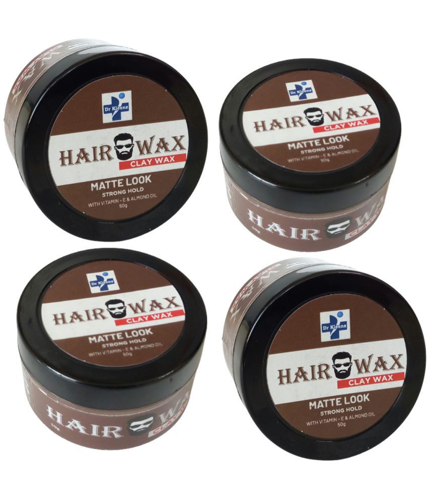     			Dr Kleenz Clay Hair Wax, Matte Look Strong Hold Wax 200 g Pack of 4