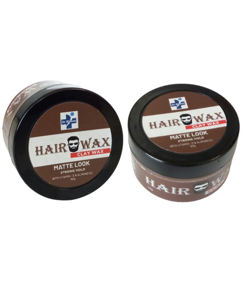     			Dr Kleenz Clay Hair Wax, Matte look Strong Hold Wax 100 g Pack of 2