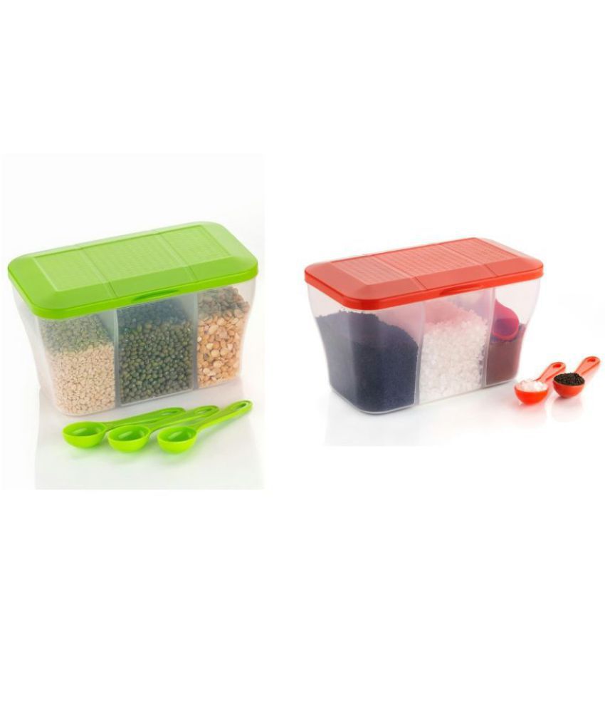     			OFFYX Dry Fruit Container Polyproplene Pickle Container Set of 2 750 mL