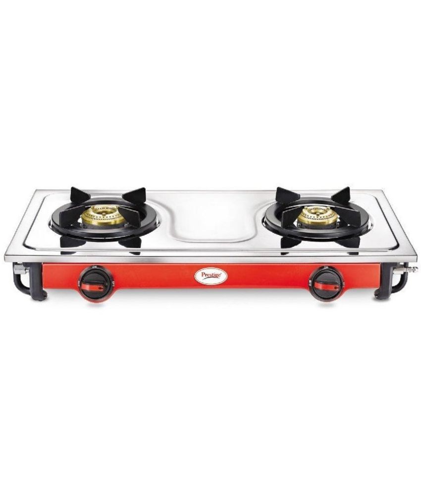 Prestige Sleek Stainless Steel L.P Gas Stove, 2 Burners Price in India