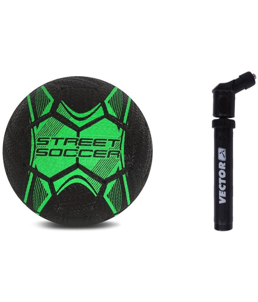     			Vector X Street Soccer + Pump Black Football Size- 5