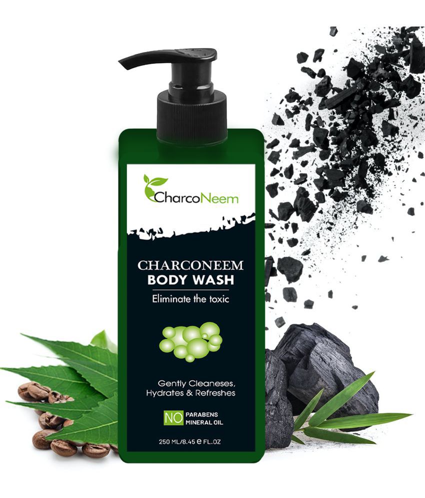 CharcoNeem Charcoal & Mint Body Wash With Neem & Tea Tree Oil for Body Wash 250 mL