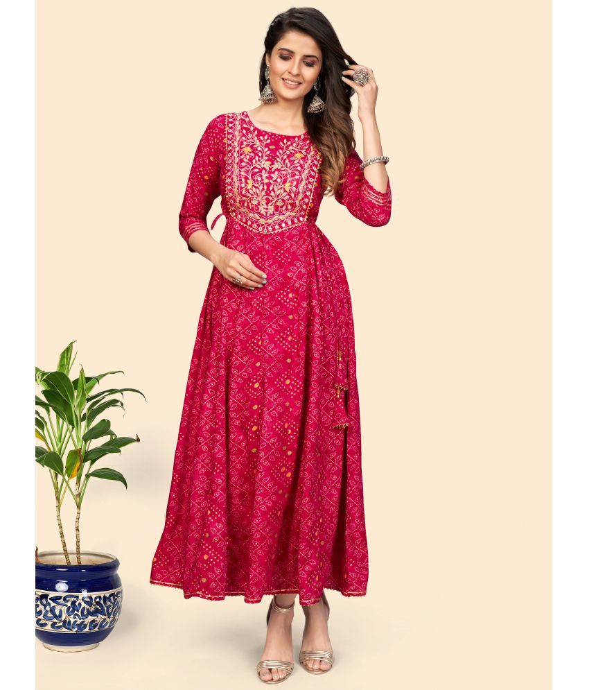 Rashmika Creation Multicolor Cotton Anarkali Kurti  Buy Rashmika Creation  Multicolor Cotton Anarkali Kurti Online at Best Prices in India on Snapdeal