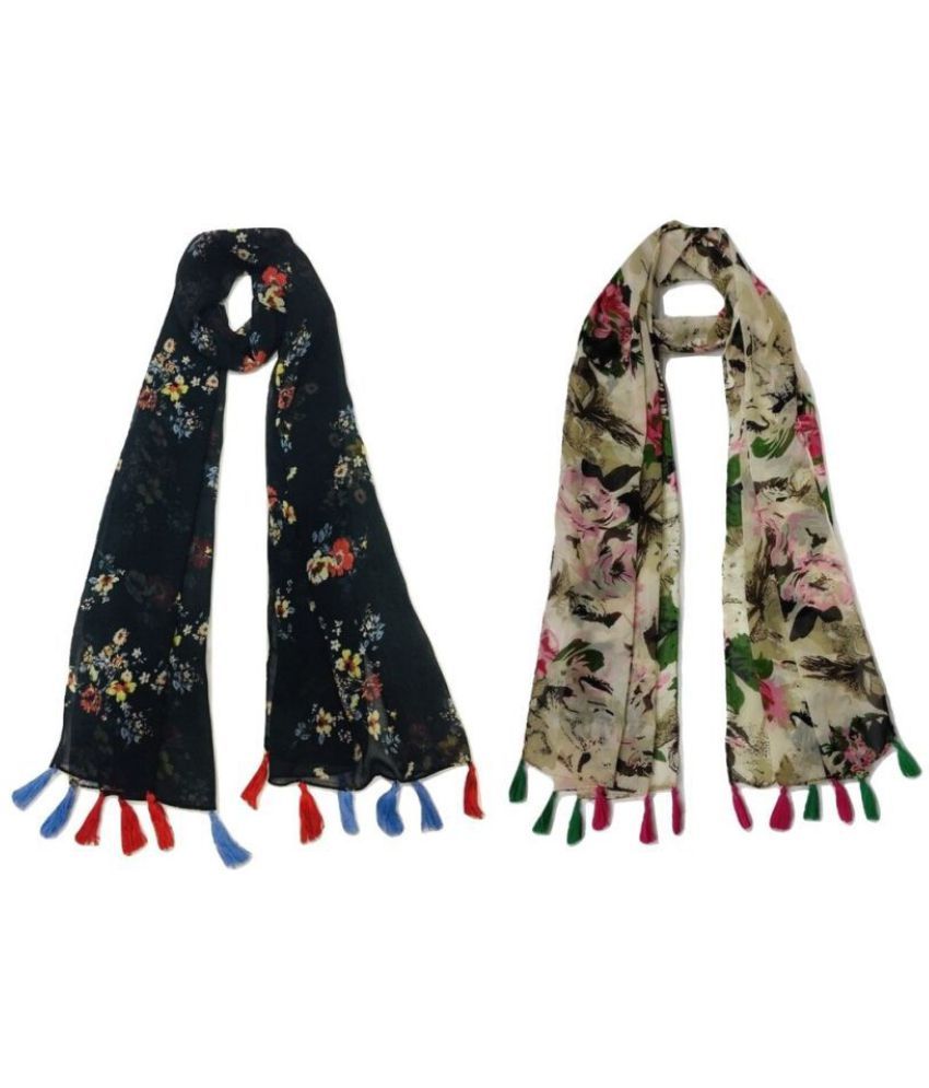     			stolevilla Multi Printed Poly Cotton Yarn Stoles ( Pack of 2 )