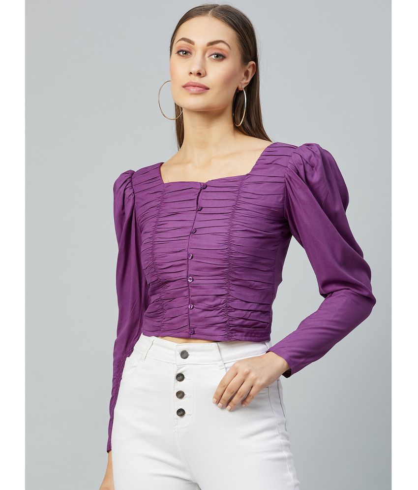     			Rare - Purple Rayon Women's Regular Top ( Pack of 1 )
