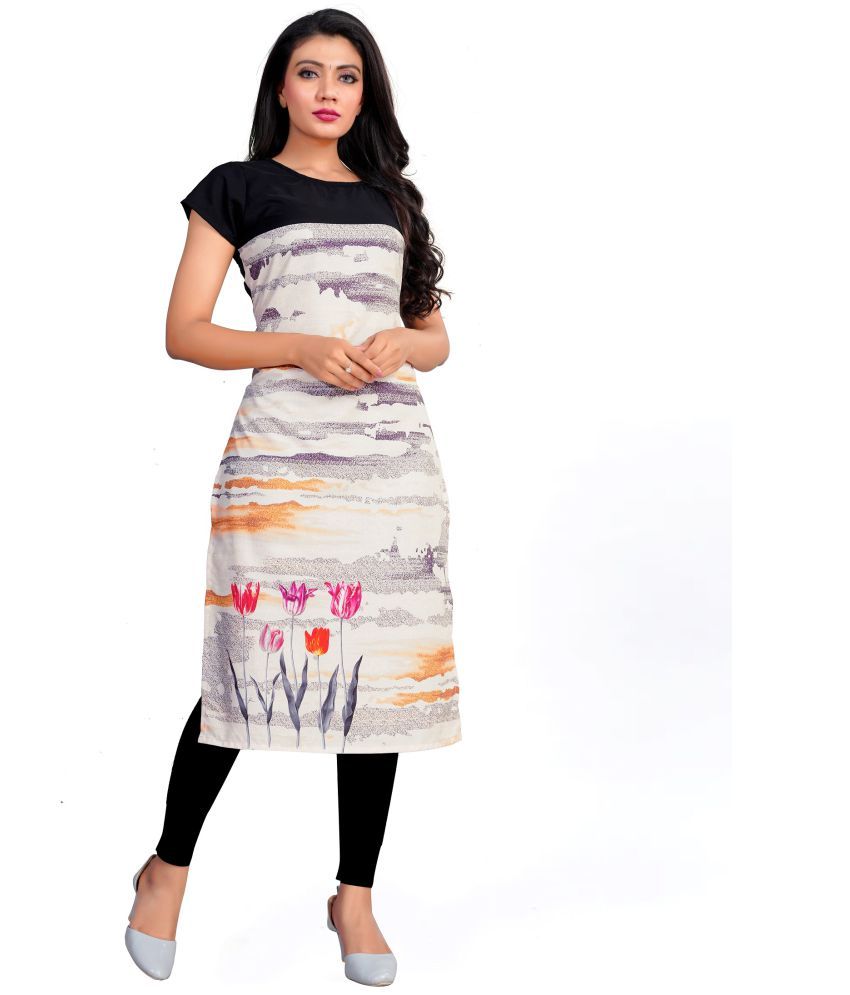     			BROTHERS DEAL - Multicolor Crepe Women's Straight Kurti