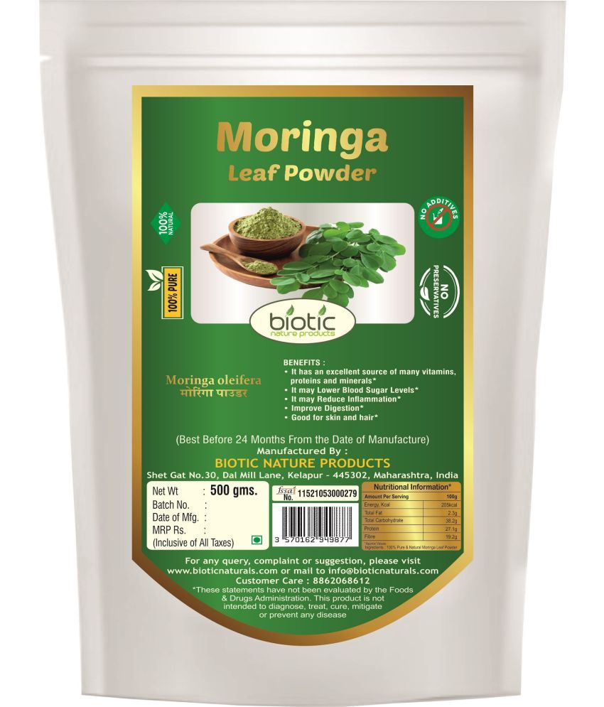     			Biotic Moringa Leaf Powder (Moringa Oliefera) Powder 500 gm