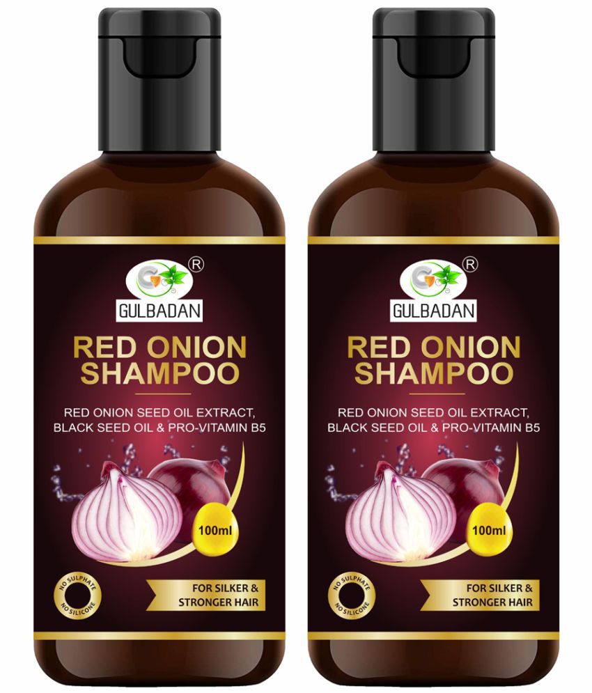     			GULBADAN Onion Hair Fall Shampoo for Hair Growth & Hair Fall Control for Men & Women Shampoo 100 mL Pack of 2