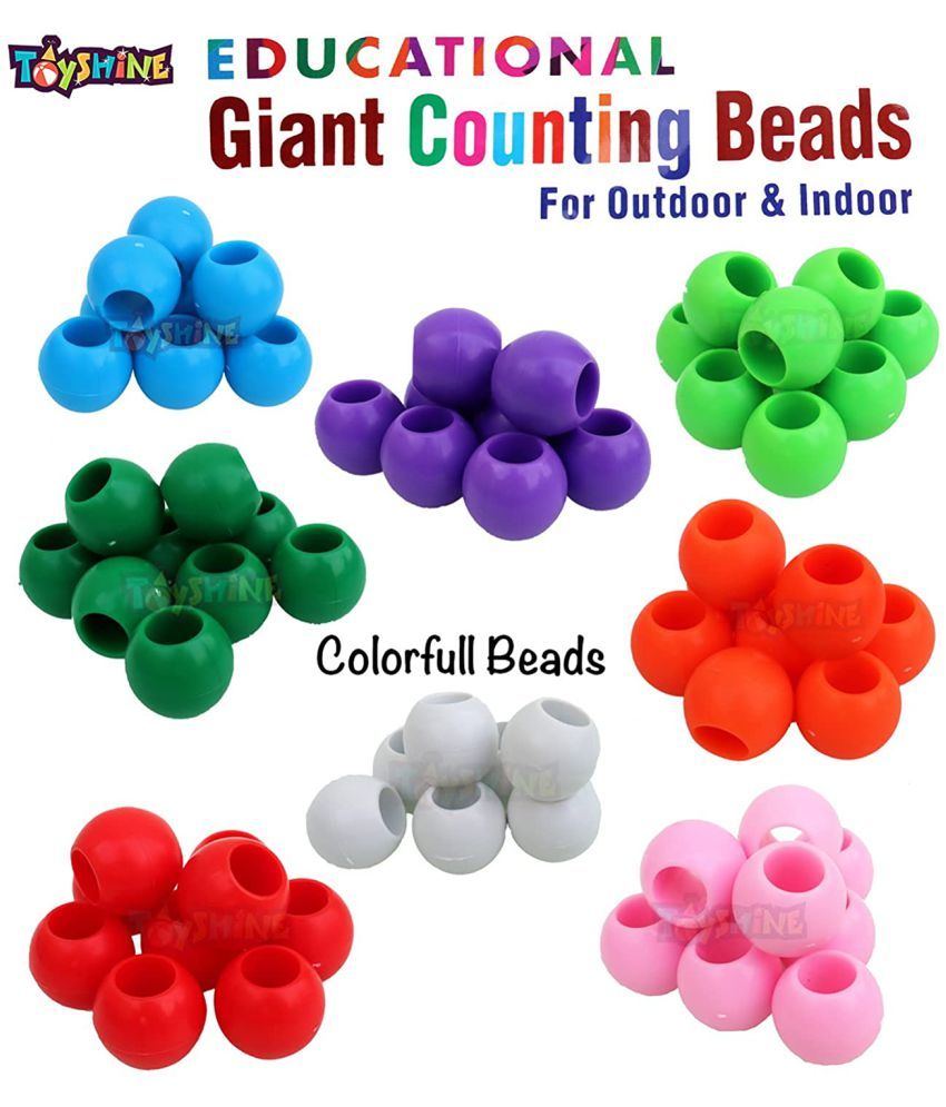 Toyshine Lacing Beads for Toddlers (72 Beads, 1 Strings, 8 Colors