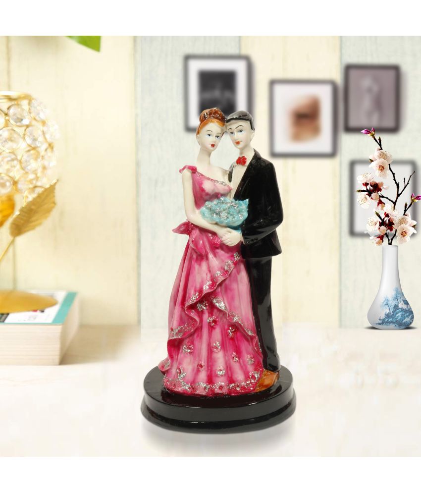 Hometales Multicolour Resin Love Couple Showpiece Figurines - (9 Inch)