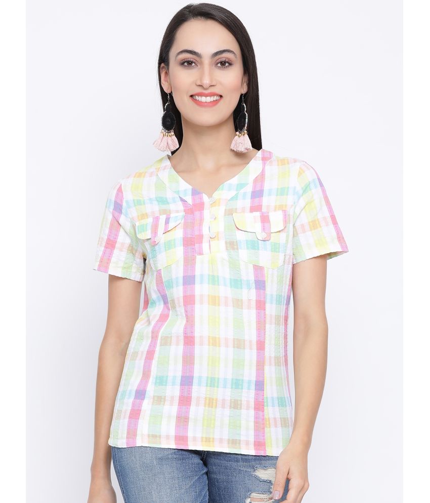     			Oxolloxo Cotton Regular Tops - White Single