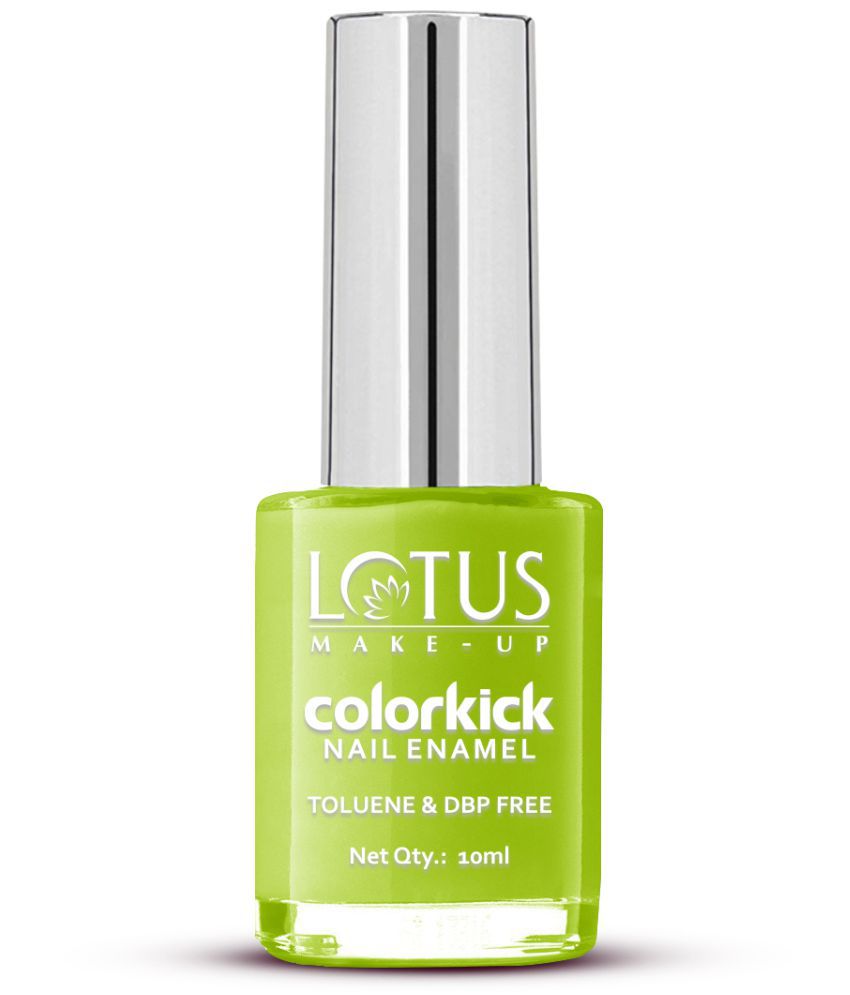     			Lotus Make, Up Colorkick Nail Enamel, Lime N Mint 76, Chip Resistant, Glossy Finish, 10ml