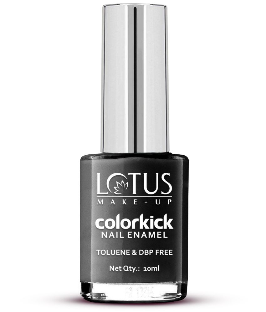     			Lotus Make, Up Colorkick Nail Enamel, Black Angel 83, Chip Resistant, Glossy Finish, 10ml