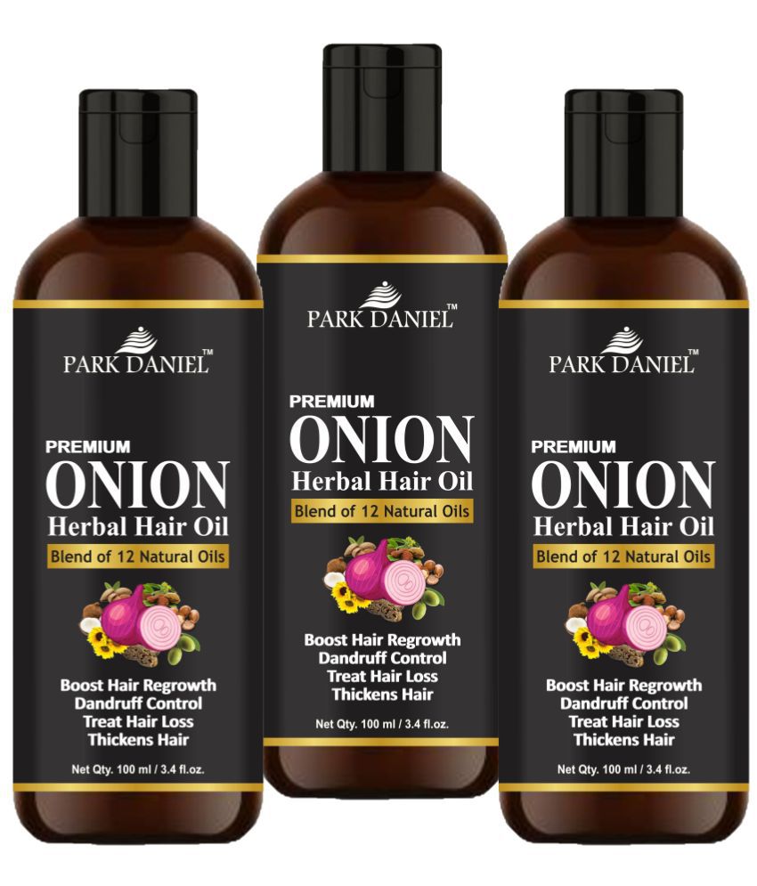 Park Daniel Onion Herbal Hair Oil with Blend of 14 Essential Oils 300 mL  Pack of 3: Buy Park Daniel Onion Herbal Hair Oil with Blend of 14 Essential  Oils 300 mL