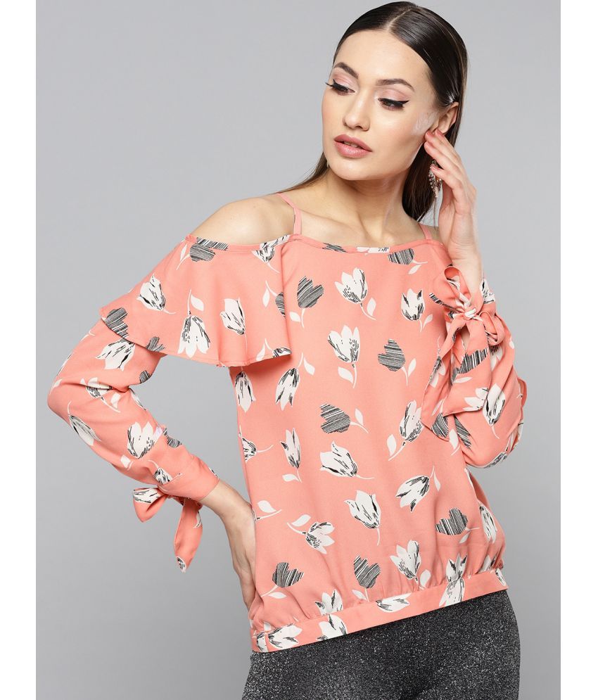     			Rare - Peach Polyester Women's Regular Top