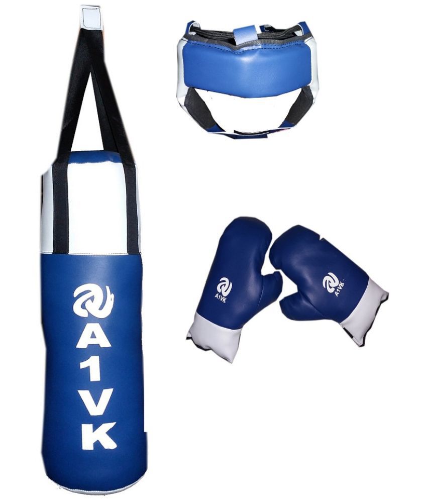     			A1VK Assorted Boxing Kit For Kids Age 4-10 Years (Bag + Head Gaurd + Boxing Gloves)