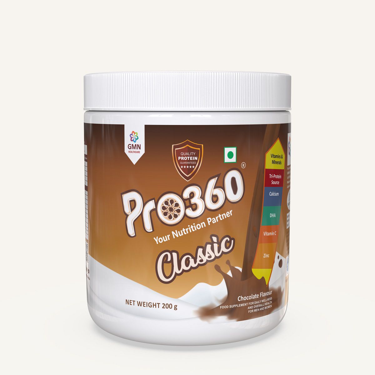     			PRO360 Classic Protein powder 200 gm Nutrition Drink Powder 200 gm Chocolate