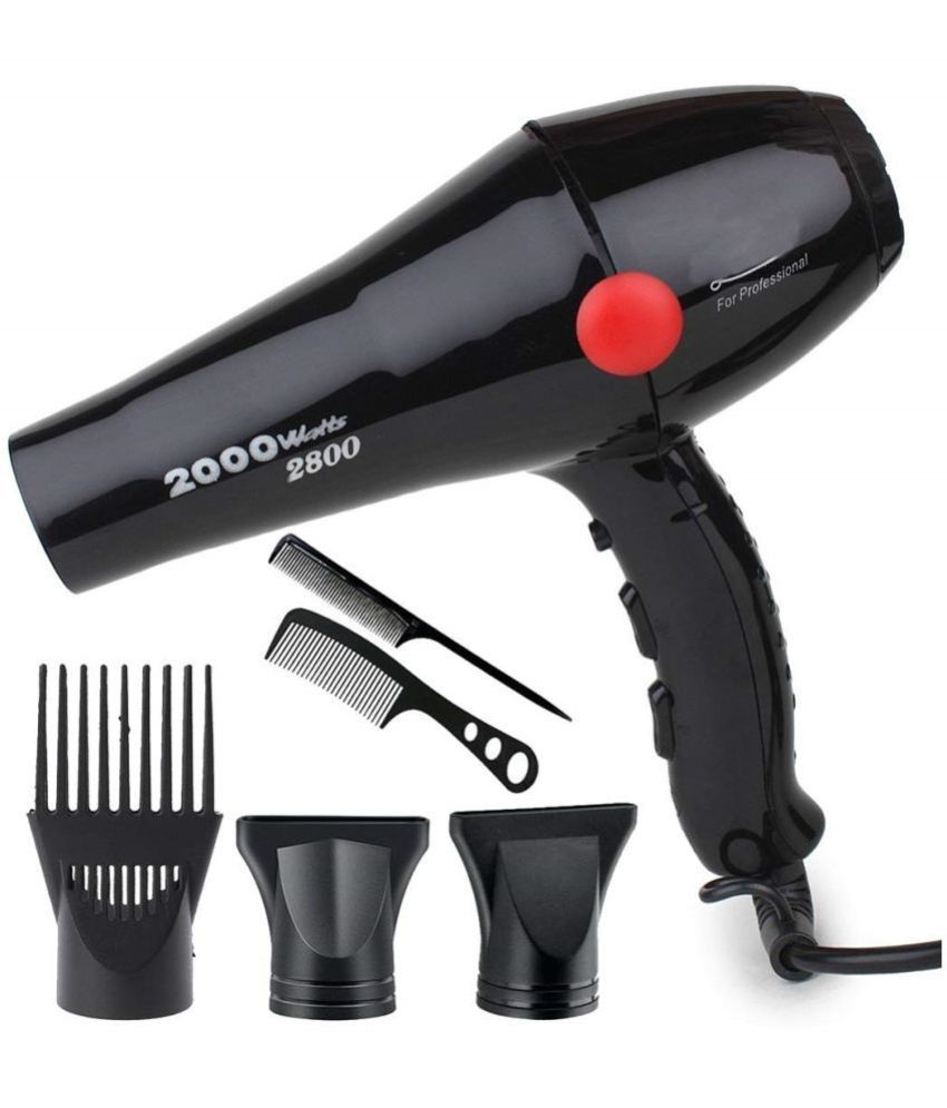     			Sanjana Collections Salon Grade Blow Professional 2000W 2 Diffuser, 1 Comb Diffuser Hot and Cold Hair Dryer ( Black)