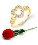 valentine day ring rose box proposal Heart  Ring for Women Girls Valentine Gift