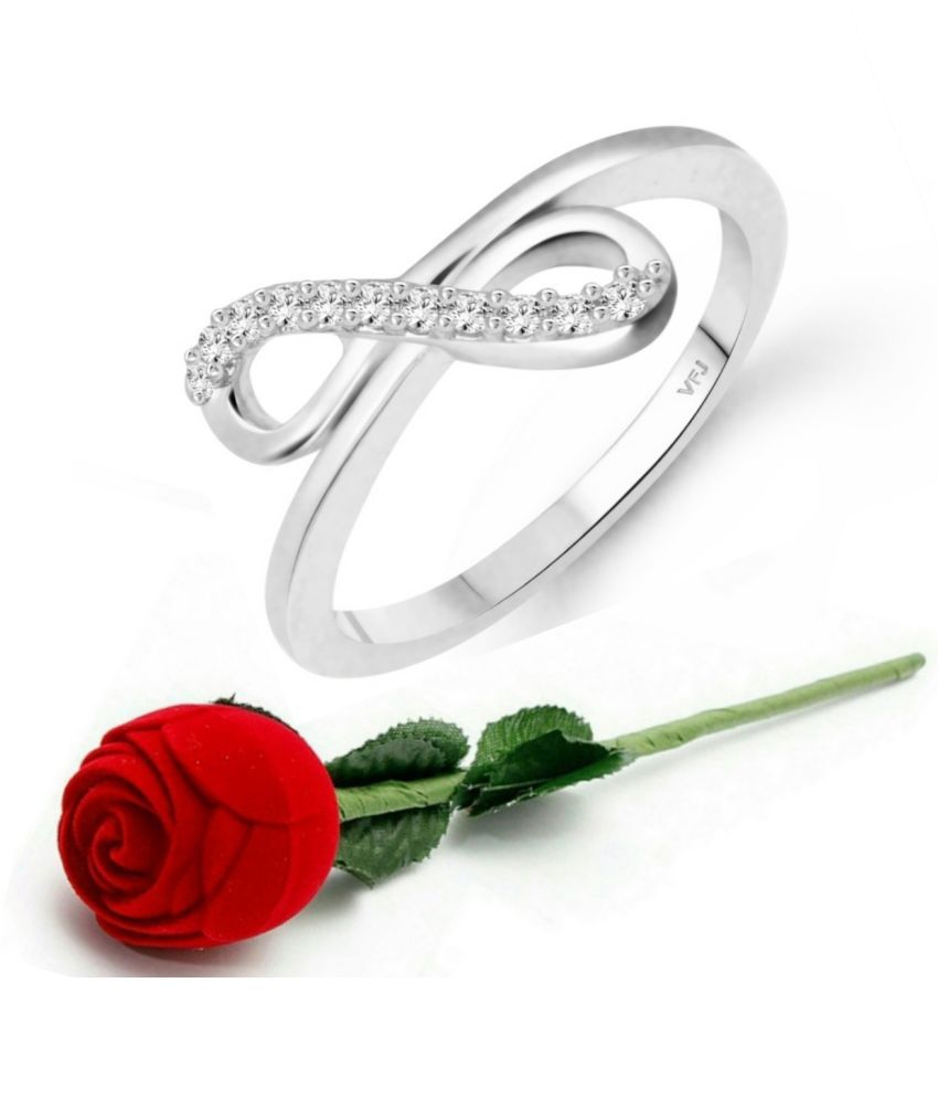     			valentine day ring rose box proposal Heart  Ring for Women Girls Valentine Gift
