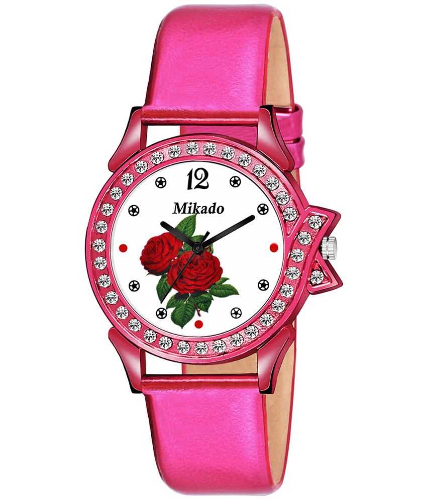     			Mikado - Pink Leather Analog Womens Watch