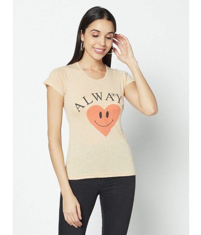     			Whyme Fashion Cotton Peach T-Shirts - Single