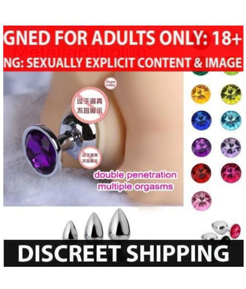     			Premium Metal Diamond Butt Plug Anall Plug Bead Prostate Massage Sex Toys for Women Men -kaamyog