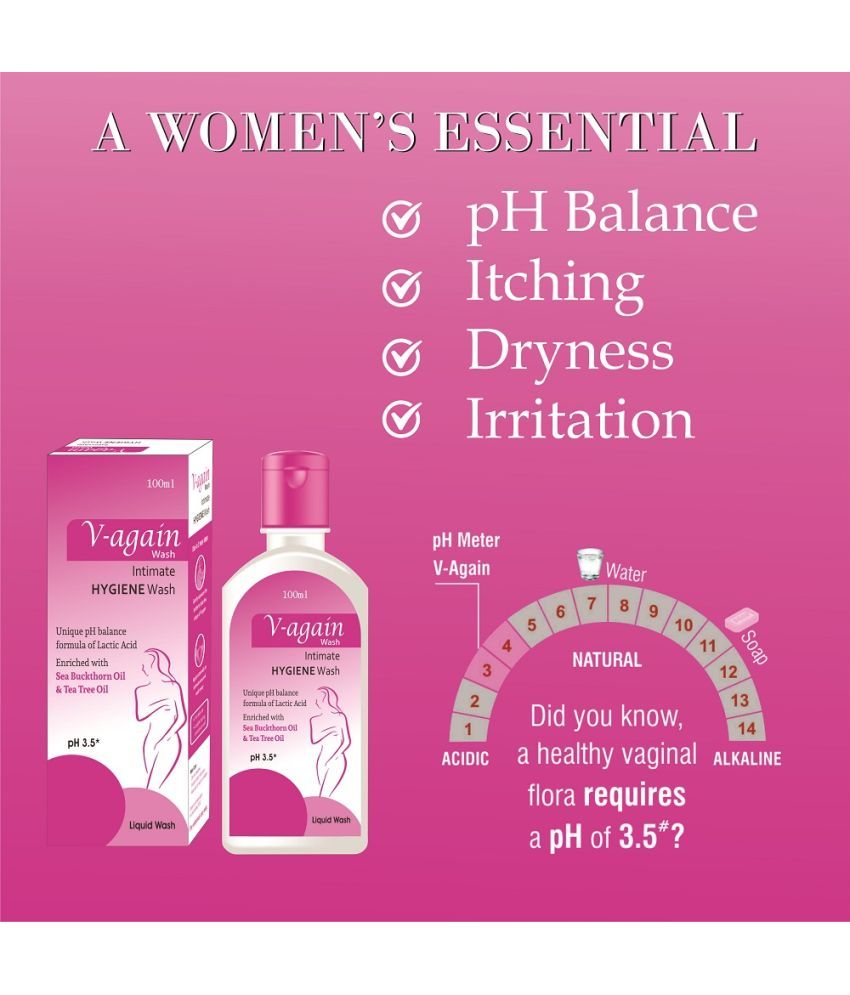 VAgain Wash Hygiene Intimate Wash Intimate Cleansing Liquid Fresh 100