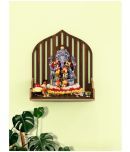 Home Sparkle Brown Wood Hanging Mandir