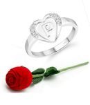 Valentine Initial '' P '' Letter in heart ring alphabet for women and Girls