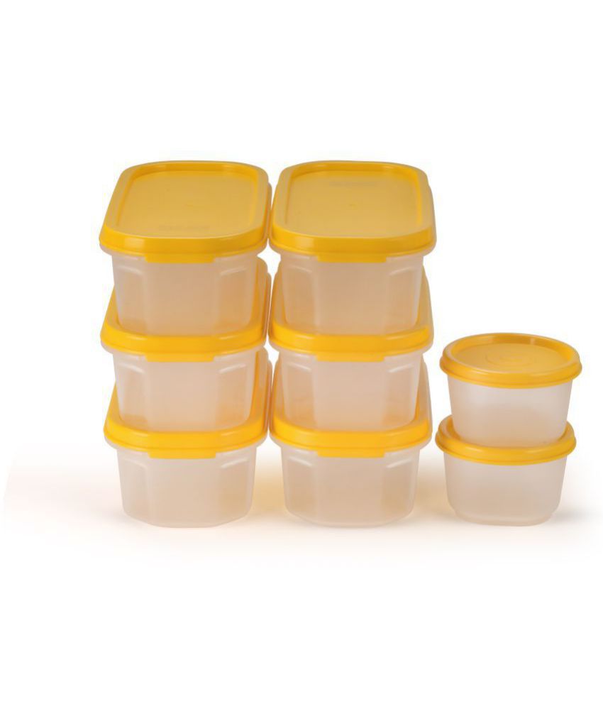     			Oliveware Polyproplene Yellow Dal Container ( Set of 8 )